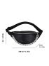 Litchi Embossed Chain Fanny Pack