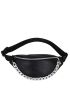 Litchi Embossed Chain Fanny Pack