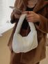 Minimalist Fluffy Top Handle Bag