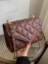 Mini Minimalist Quilted Chain Flap Square Bag