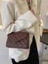 Mini Minimalist Quilted Chain Flap Square Bag