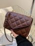 Mini Minimalist Quilted Chain Flap Square Bag