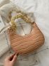 Mini Crocodile Embossed Chain Saddle Bag