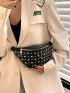 Minimalist Studded Decor Waist Bag