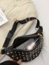 Minimalist Studded Decor Waist Bag