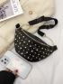 Minimalist Studded Decor Waist Bag