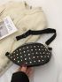 Minimalist Studded Decor Waist Bag