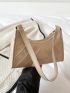 Minimalist Stitch Detail Baguette Bag