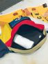 Letter Patch Color Block Fanny Pack