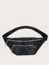 Minimalist Double Zipper Waist Bag