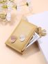 Heart Decor Small Wallet With Bow Charm