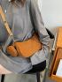 Corduroy Crossbody Bag With Coin Purse