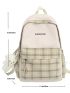 Tartan Large Capacity Backpack