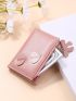 Heart Decor Small Wallet With Bow Charm