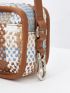 PREMIUM COLORBLOCK BRAIDED DESIGN SQUARE BAG