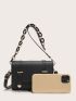 Mini Metal Detail Flap Square Bag