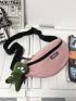 Knot Decor Fanny Pack With Bag Charm