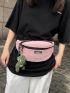 Knot Decor Fanny Pack With Bag Charm