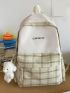 Tartan Large Capacity Backpack