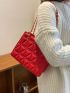 Minimalist Quilted Chain Square Bag