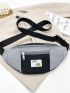 Colorblock Letter Patch Decor Fanny Pack