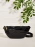 Metallic Crocodile Embossed Fanny Pack