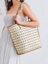 Striped Pattern Vacation Tote Bag