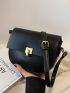 Mini Minimalist Metal Lock Flap Saddle Bag