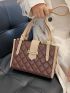 Quilted Two Tone Square Bag