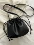 Minimalist Drawstring Design Bucket Bag