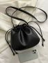 Minimalist Drawstring Design Bucket Bag