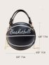 Mini Letter Graphic Chain Sphere Bag