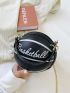 Mini Letter Graphic Chain Sphere Bag