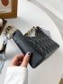 X Iman Troye Quilted Pattern Chain Baguette Bag