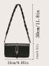 Metal Detail Flap Square Bag