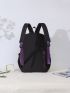 Letter Graphic Multi-compartment Backpack