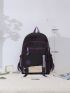 Letter Graphic Multi-compartment Backpack