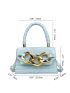 Chain Decor Crocodile Embossed Square Bag