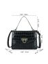 Crocodile Embossed Flap Square Bag