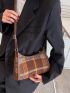 Plaid Tweed Crossbody Bag
