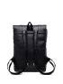 Buckle Decor Textured Flap Backpack