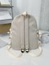 Letter Patch Knot Decor Backpack