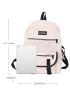 Letter Patch Contrast Binding Backpack