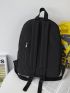 Letter Patch Pocket Front Backpack