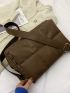 Minimalist Stitch Detail Square Bag