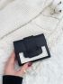 Colorblock Flap Small Wallet