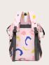 Cartoon Graphic Pocket Front Backpack