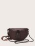 Crocodile Embossed Double Zipper Fanny Pack