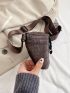 Crocodile Embossed Double Zipper Fanny Pack