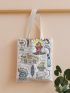 Graffiti Print Shopper Bag